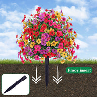 Arbustes artificiels Garvee, lot de 2, résistants aux UV avec piquet de fixation, pour jardin, terrasse, balcon, verts, réalistes