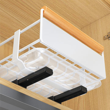 Tiroir extensible Garvee pour meuble de cuisine avec mécanisme de fermeture amortie, structure en métal, acier au carbone, pour la cuisine et la salle de bain, polyvalent, robuste et silencieux