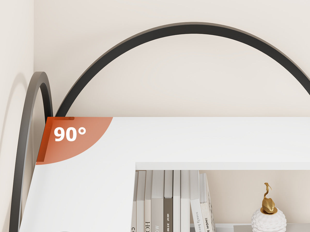 Garvee étagère d'angle style industriel en l, 5 niveaux, structure métallique, pour salon et chambre, 174 × 78 × 78 cm, noire