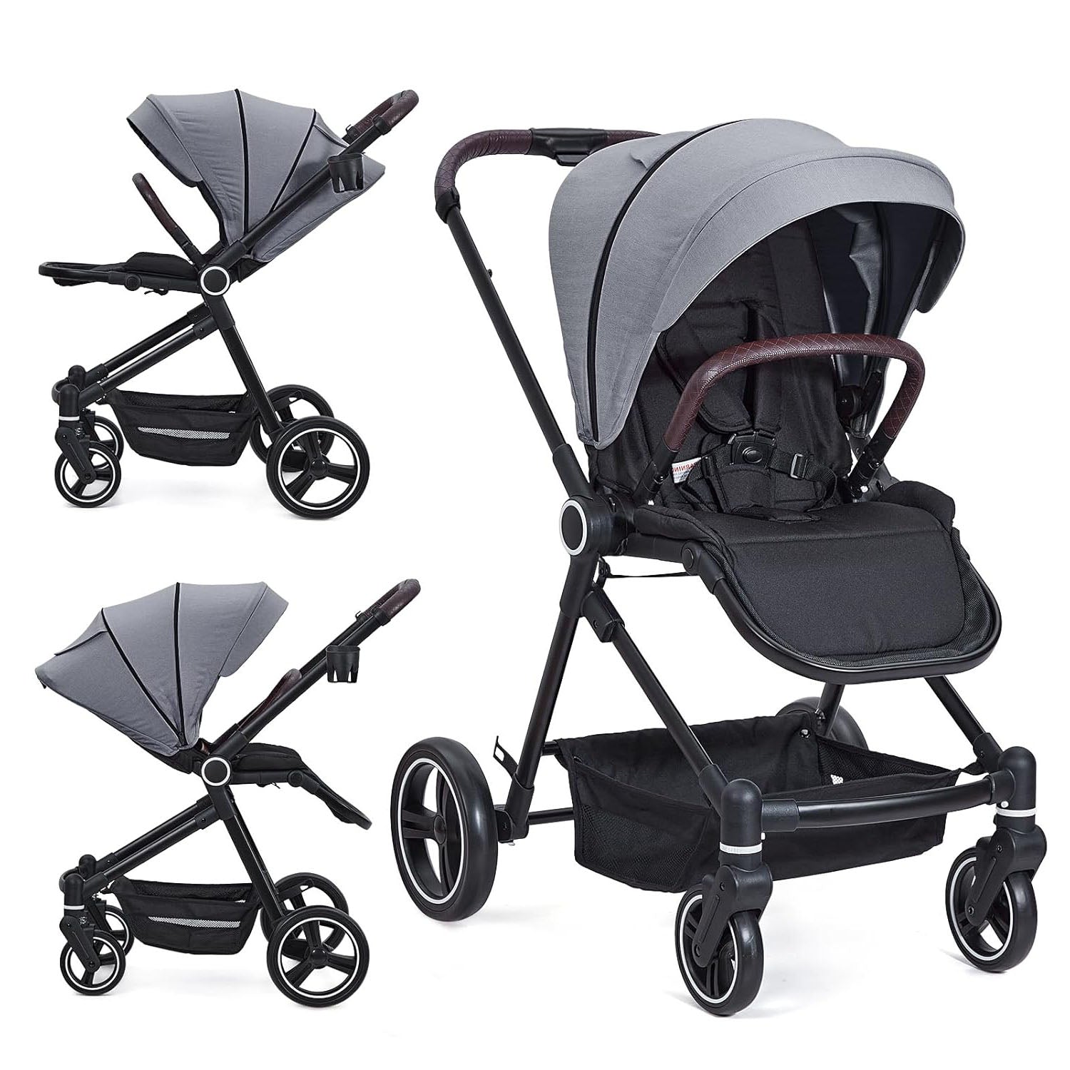 Poussette de voyage Garvee – Légère, châssis en aluminium, harnais 5 points et pliage à une main, compacte pour les déplacements