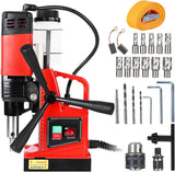 Perceuse magnétique GARVEE, perceuse d'établi, kit de 11 pièces, perceuse à carottage portable, foret magnétique pour usage industriel, diamètre de perçage : 4 cm, noire