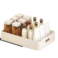 Garvee égouttoir à vaisselle télescopique pour tiroir, organisateur de vaisselle pour placard de cuisine et salle de bain, 24.5 × 39.7 × 7.5 cm, beige, multifonctionnel et peu encombrant
