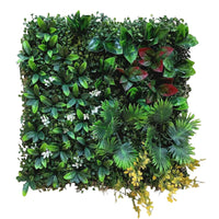 Garvee Lot de 16 panneaux muraux artificiels en buis, résistants aux UV et aux intempéries, pour jardin et mariage, vert, 50 x 50 cm