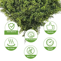 Garvee Lot de 12 panneaux artificiels en buis, 20 x 20 cm, résistants aux UV, flexibles, en polyéthylène, pour jardin et intérieur, vert