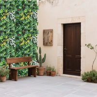Ensemble de 6 panneaux muraux en gazon artificiel Garvee 50 x 50 cm - Résistant aux UV et aux intempéries, en polyéthylène (PE) pour jardin, mariage, usage intérieur et extérieur, vert