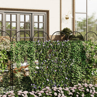 Ensemble de 2 treillis de jardin Garvee en métal noir, résistant aux intempéries, 190 cm (H) x 55 cm (L), idéal pour les rosiers et les légumes au jardin et sur la terrasse.