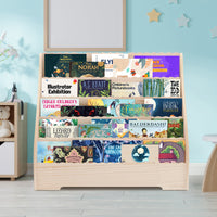 Garvee bibliothèque pour enfants, 5 niveaux, en bois avec protection anti-basculement, pour la salle de jeux et le salon, sans danger pour les enfants