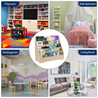 Garvee bibliothèque pour enfants, 5 niveaux, en bois avec protection anti-basculement, pour la salle de jeux et le salon, sans danger pour les enfants