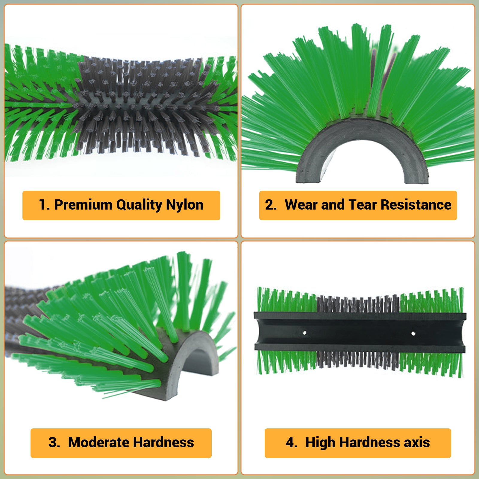 Brosse à gratter pour bétail Garvee - Poils robustes, fixation par vis pour étable et pâturage, conception flexible pour bovins, chèvres, chevaux et porcs - Élimination efficace des parasites