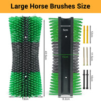 Brosse à gratter pour bétail Garvee - Poils robustes, fixation par vis pour étable et pâturage, conception flexible pour bovins, chèvres, chevaux et porcs - Élimination efficace des parasites