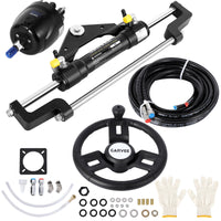 Kit de direction hydraulique Garvee pour moteur hors-bord 300 CV avec cylindre de verrouillage bidirectionnel pour vedettes rapides, siège monoplace en tube nylon de 6 m