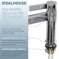 Mitigeur de lavabo chromé Garvee – Mitigeur de salle de bain monocommande, hauteur du bec : 10,8 cm, acier inoxydable, monocommande, design moderne et installation facile