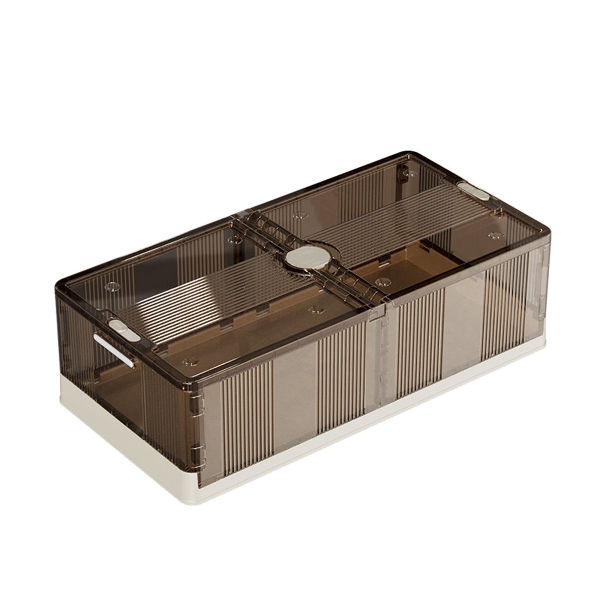 Garvee Boîtes de rangement sous lit en plastique transparent avec roulettes, pliables, grand espace de rangement pour chambres et petits espaces