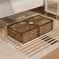Garvee Boîtes de rangement sous lit en plastique transparent avec roulettes, pliables, grand espace de rangement pour chambres et petits espaces