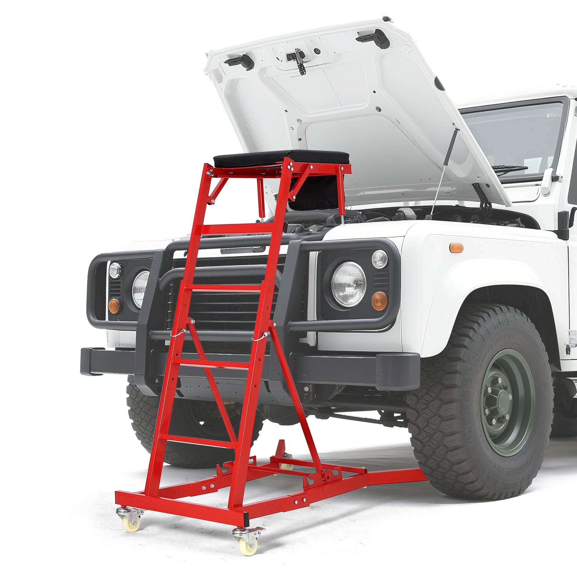 Chariot de mécanicien Garvee Automotive, capacité de 180 kg, réglable, 3 angles d'inclinaison, châssis en acier, rembourré, sac à outils inclus pour atelier et garage