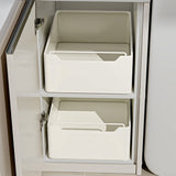Tiroir de cuisine extensible Garvee, organisateur de cuisine extensible, sans perçage, blanc, 25 cm L x 43 cm P x 14 cm H