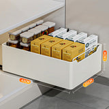 Garvee Tiroir de cuisine extensible, organisateur de cuisine extensible, sans perçage, blanc, 25cm L x 43cm P x 14cm H - Comme indiqué