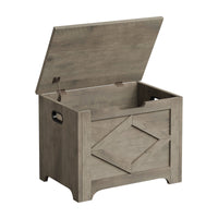 Banc de rangement en bois Garvee de 60 cm (23,6 po) avec charnières de sécurité, grande capacité pour le salon et la chambre, robuste et polyvalent, marron