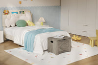 Banc de rangement en bois Garvee de 60 cm (23,6 po) avec charnières de sécurité, grande capacité pour le salon et la chambre, robuste et polyvalent, marron