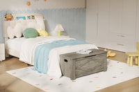 Banc de rangement en bois Garvee 39,4 po avec charnières de sécurité, grande capacité, pour salon et chambre, robuste et polyvalent
