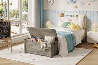 Banc de rangement en bois Garvee 39,4 po avec charnières de sécurité, grande capacité, pour salon et chambre, robuste et polyvalent
