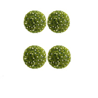 Ensemble de boules de buis artificielles Garvee de 32 cm avec fleurs blanches pour balcon et jardin. Résistant aux intempéries et facile d'entretien. Matériau PE. Vert et blanc.