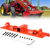 Garvee Crochet de préhension pour tracteur, attelage 5 cm, capacité 2132 kg, acier antirouille, pour godets et chargeurs, orange - Blanc