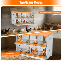 Nichoirs Garvee pour poules, 8 compartiments, en métal galvanisé, avec ventilation, pour poulailler et poules pondeuses