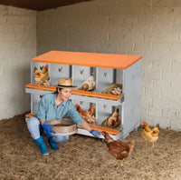 Nichoirs Garvee pour poules, 8 compartiments, en métal galvanisé, avec ventilation, pour poulailler et poules pondeuses