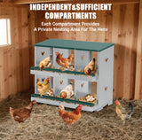 Garvee Boîte à Nidification pour Poules 6 Compartiments en Acier Galvanisé, Ventilation Large, Facile à Installer, Parfaite pour Poulaillers - 