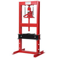 Presse hydraulique Garvee 6 tonnes à cadre en H, hauteur réglable et soupape de sécurité pour atelier, acier au carbone, noire