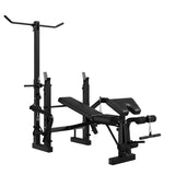Garvee Banc de musculation 7-en-1 pliable et réglable, structure en acier, capacité 408 kg, pour entraînement à domicile - Noir
