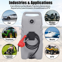 Garvee – Bidon de carburant de 53 L avec pompe, flexible de 3 m (10 ft), anti-fuite, en PEHD résistant aux UV, portable avec roues pour voitures et tondeuses à gazon