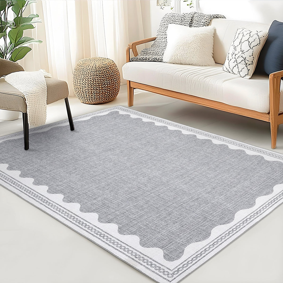 Tapis de chambre Garvee antidérapant 80 x 150 cm en TPR lavable pour chambre d'enfant ou salon