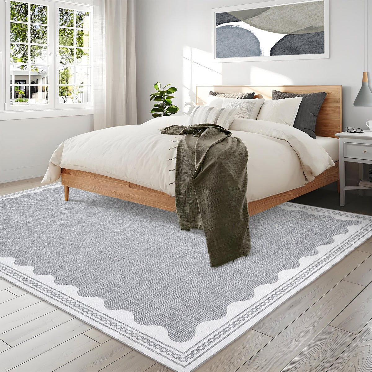 Tapis de chambre Garvee antidérapant 80 x 150 cm en TPR lavable pour chambre d'enfant ou salon