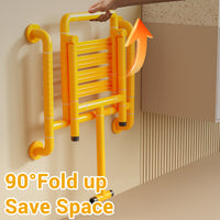 Siège de douche pliable Garvee, tabouret de douche mural, siège de douche pliant, chaise de bain, siège de douche gain de place, tabouret antidérapant pour seniors, enfants et personnes handicapées, supporte jusqu'à 150 kg