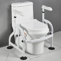Aide à la verticalisation des toilettes Garvee – Barre d'appui réglable en hauteur 62 × 52 × 65–72 cm, cadre de support antidérapant