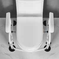 Aide à la verticalisation des toilettes Garvee – Barre d'appui réglable en hauteur 62 × 52 × 65–72 cm, cadre de support antidérapant