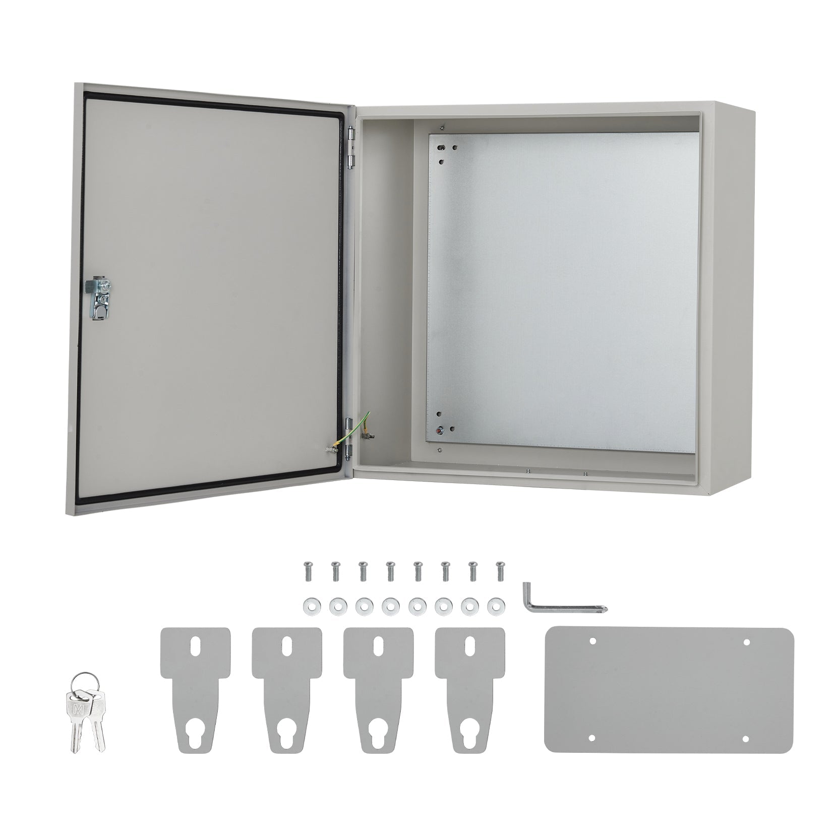 Boîte de jonction électrique Garvee NEMA 4x IP66, boîtier en acier avec plaque de montage, étanche aux intempéries pour applications intérieures/extérieures