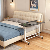 Garvee Table pour ordinateur portable 65-87cm, hauteur réglable, roulettes, acier robuste, pour télétravail, noire - Noir