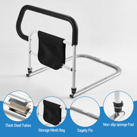 Barrière de lit Garvee pour adultes avec poche, pour personnes âgées, 56,5 x 56 x 46,5 cm, noir