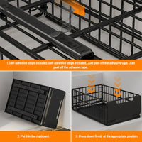 Garvee meuble de rangement de salle de bain 178 cm, étroit, autoportant, avec porte et étagères ouvertes pour petits espaces, bois imperméable