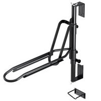 Support mural pour vélo Garvee en acier au carbone robuste, peu encombrant, réglable en hauteur, pliable, noir, idéal pour le garage