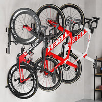 Support mural pour vélo Garvee en acier au carbone robuste, peu encombrant, réglable en hauteur, pliable, noir, idéal pour le garage
