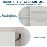 Étagère à jouets Garvee pour enfants, à 3 niveaux et 5 compartiments, double face, en MDF, robuste, idéale pour la chambre et la crèche, polyvalente, blanche.