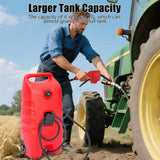 Garvee – Réservoir de carburant portable de 14 gallons (env. 53 L) avec pompe, pour tondeuse à gazon, usage agricole et marin