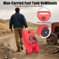 Garvee – Réservoir de carburant portable de 14 gallons (env. 53 L) avec pompe, pour tondeuse à gazon, usage agricole et marin