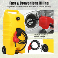 Réservoir d'essence portable Garvee 14 gal avec pompe pour tondeuses à gazon et bateaux, 57 L, en PEHD résistant aux UV