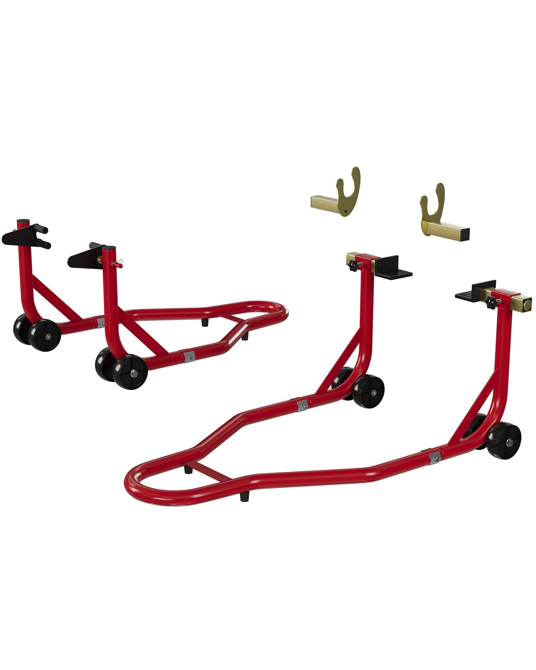 Béquille élévatrice pour moto Garvee, capacité de 408 kg (900 lb), bras oscillant réglable en U et L, acier laminé à froid résistant à la rouille, pour l'entretien et la réparation.