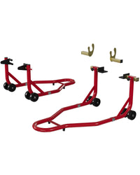 Béquille élévatrice pour moto Garvee, capacité de 408 kg (900 lb), bras oscillant réglable en U et L, acier laminé à froid résistant à la rouille, pour l'entretien et la réparation.